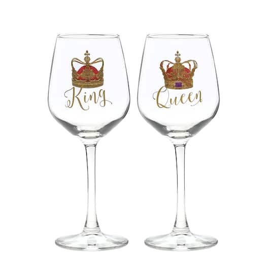 12oz. King & Queen Wine Glass Set